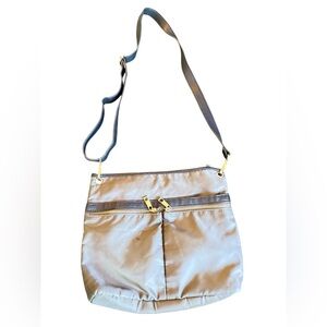Universal Thread Gray Crossbody Bag with Gold Accents